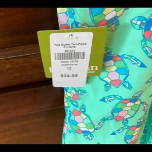LL Bean girl’s 2 piece swimsuit. Size 12. NWTs (never worn)